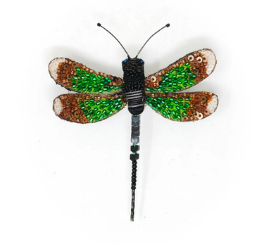Broche Libellule -Banded Demoiselle