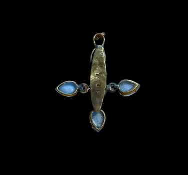 Croix gouttes bleues
