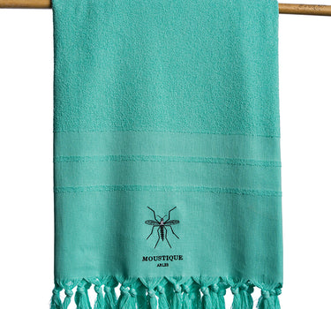 Drap de bain Moustique bleu lagon