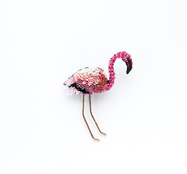 Broche Flamant Rose