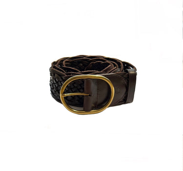 Ceinture tressée  marron 5 cm