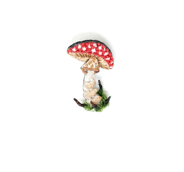 Broche Fly mushroom