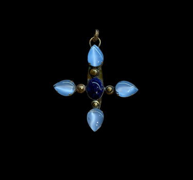 Croix gouttes bleues