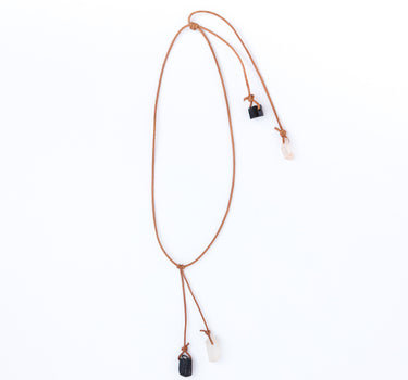 LABRADORITE AND ROSE QUARTZ NECKLACE