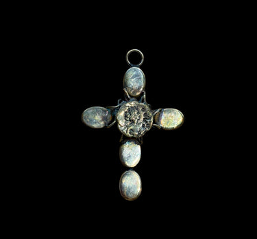 Croix onyx & perle