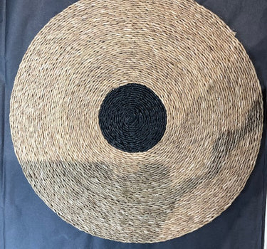 Set de table rond - Naturel et point noir