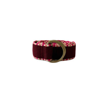 Ceinture motifs aubergine bordure pointillée