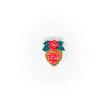 Broche Coeur Holly Heart button