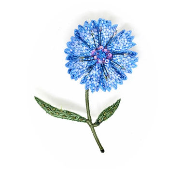 Broche  Blue bottle flower