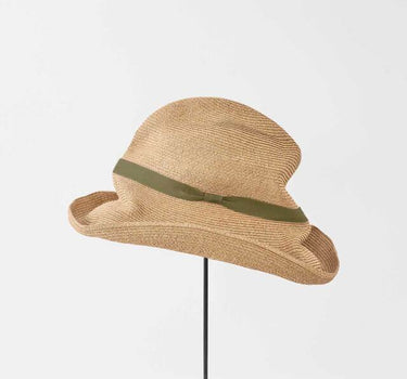 Chapeau 101 naturel & ruban olive