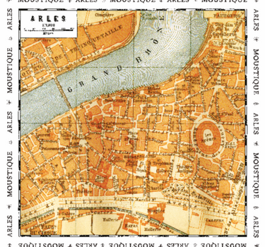 Foulard Plan d'Arles orange