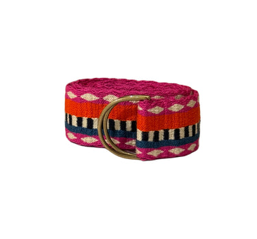 Ceinture fringes - Fuchsia et orange