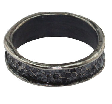 BAGUE MAGMA HOMME ARGENT OXYDÉ