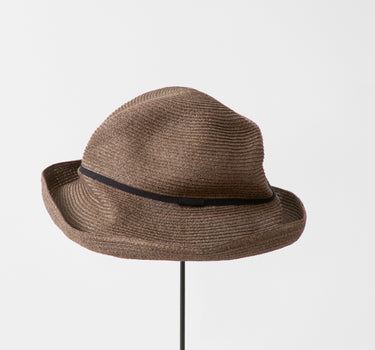 Chapeau 101 marron & petit ruban noir