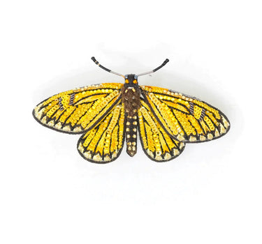 Broche Papillon yellow coster butterfly