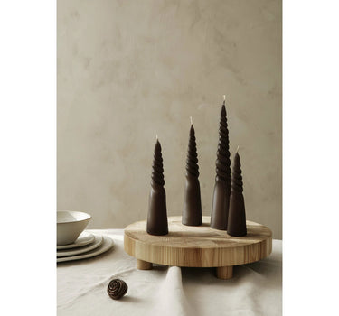 Ensemble de 4 bougies torsadées